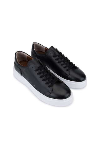 Tamer Tanca Erkek Hakiki Deri Siyah Sneakers & Spor Ayakkabı 1166 25501 Erk Ayk Sk25-26 Sıyah Siyah