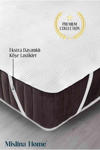Mislina Home Premium Sıvı Geçirmez Köşe Lastikli Ped Tek - Çift Kişilik Çocuk Yatak Koruyucu Alezi Beyaz