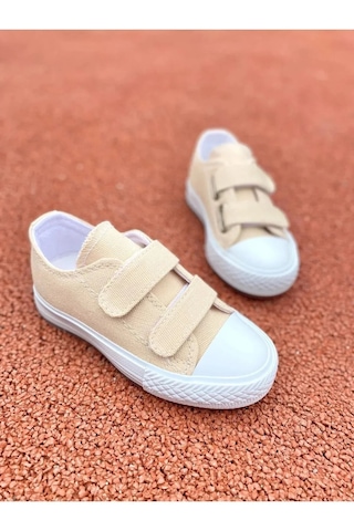 Nese Shoes Keten Kız Çocuk Spor Ayakkabısı Sneaker Bej