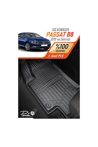 Siyah Volkswagen Passat B8 2015- Sonrası 4d Havuzlu Paspas Takımı