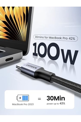 Usb C - Usb C Kablosu, İphone 16/16 Plus/16 Pro/16 Pro Max/15, Macbook Pro, İpad Pro, Dell Xps, Samsung Galaxy S24/s23/s Diğer
