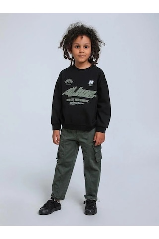 Jack Lions Erkek Bebek Race Temalı Sweatshirt-14252 Siyah