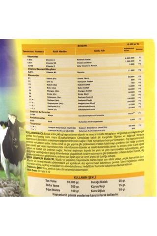 Revitamin Sacc Canlı Maya Vitamin Mineral Premiks 25 Kg
