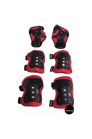 Işıklı Çocuk Pateni Silikon Ayarlanabilir Teker Metal Gövde Numaralı Ve Koruma Seti Kırmızı