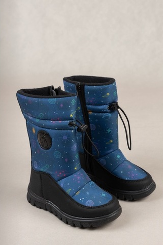 Gimer Lacivert Kız Çocuk Baskılı Kar Botu - Cool1303G Lacivert