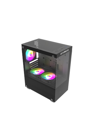 Strong Berry Siyah 3x 120MM Argb Matx Gaming Bilgisayar Kasası Powersız