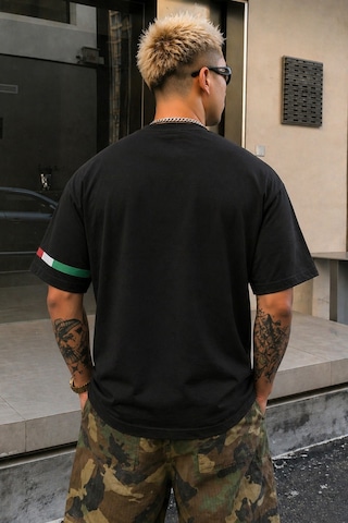 Tarz Cool Erkek Regular Baskılı Tişört Mexico Yazılı %100 Pamuk Rahat Kesim T-shirt Siyah