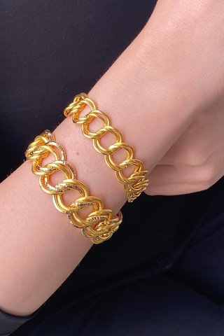 Zümrüt Sarraf 14 Ayar Altın Kadın Samanyolu Bileklik Sarı Altın