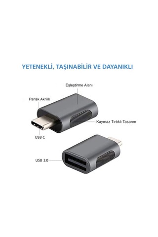 Metal Type-c Usb3.0 Çeviricili 10 100 1000mbps Adaptör Usb3.0 Ethernet Çevirici Type C Ethernet Çevirici