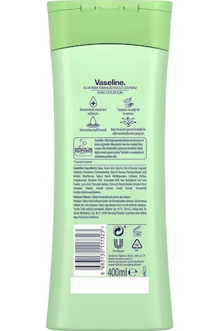 Vaseline Intensive Aloe Vera Ferahlığı Ve Losyon 400 Ml