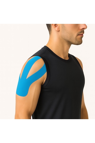 Pureza Kinesiyolojik Bandı Mavi/sporcu Bantı, İçin Kas Bandı Su Ve Ter Geçirmez Spor Yapışkan Bant 5cmx5cm