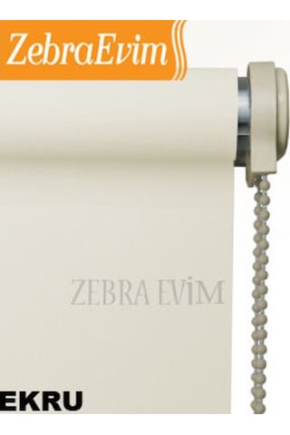 Zebraevim İthal Kalın Kumaşlı Ekru-Beyaz-Krem Stor Perde