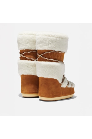 Whısky/off Whıte Kar Botu Kadın 80d1402610-ma03 Moon Boot Shearling Whisky/off White Beyaz