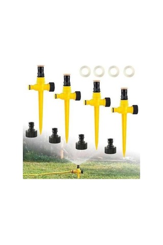 Tongxida Çim Ve Bahçe Otomatik Sprey, Sarı 4+4+4 Ekipmanlı, Emzikli Deri Çemberli Sarı