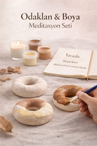 7 Parça Donut Boyama Seti Hobi & Eğitici Boyama Kiti