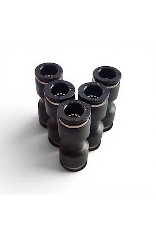 Pnömatik Düz Ekleme Jakı Hortum Birleştirici Rekor 4 - 6 - 8 - 10 - 12 Mm Seçenekli - 5'li Set 10 MM