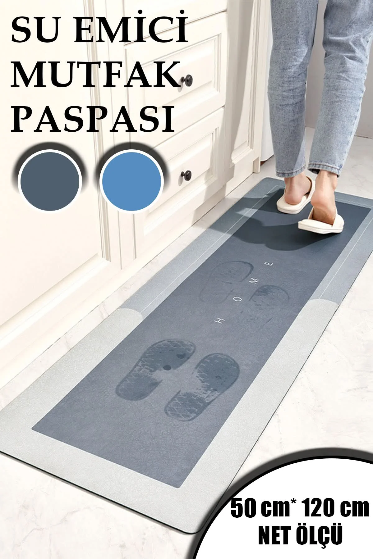 Büyük Boy Sihirli Su Emici Tabanlı Uzun Paspas 50 X 120 Cm Süper Emici Kaymaz Tabanlı Uzun Paspas Banyo Paspası 1 Adet Çok renkli