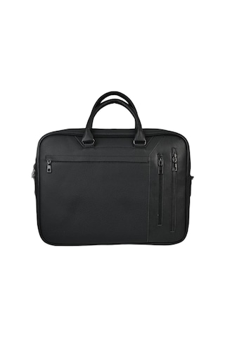 Deri Laptop Çantası 15.6" İnç Evrak Bölmeli 8683255008070 Siyah