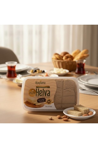 Atayname Eski Usül El Yapımı %65 Tahinli Helva 300 G 38976358 Atayname Eski Usül El Yapımı %65 Tahinli Helva 300 G 38976358