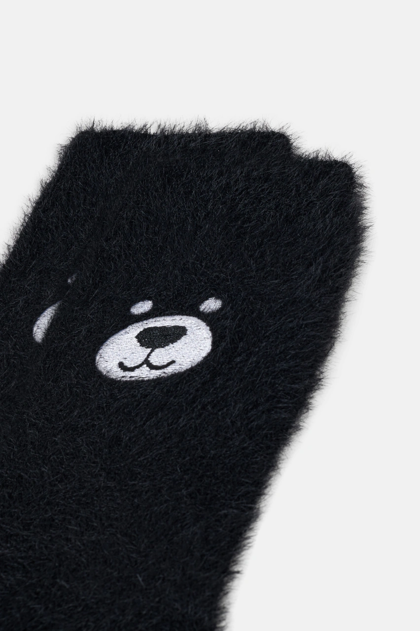 Suwen Fluffy Bear Soket Çorap Sc1522012 Siyah