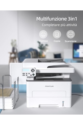 Pantum M7100dw 3-in-1 Çok İşlevli Yazıcı Yazıcı, Tarayıcı Ve Fotokopi 256 Mb, A4-adf-1200 X 1200 33 Ppm Kapasitesi: 250 H Dubleks Pcl -usb 2.0, Ağ Kartı, Wlan
