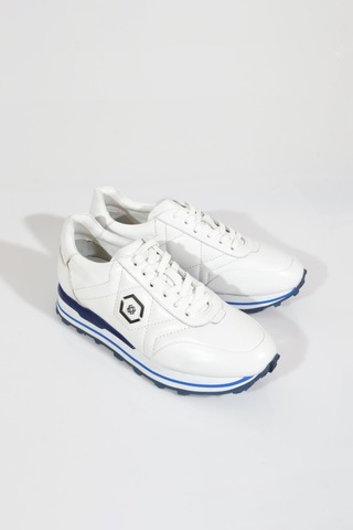 Dgn 6275 Erkek Bağcikli Sneakers Ayakkabi Beyaz