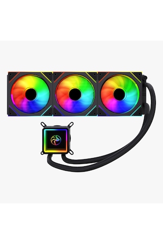 Gametech Ahd360b V2 Argb Aynalı Fan 360mm Sonsuzluk Aynalı Siyah Sıvı Soğutma