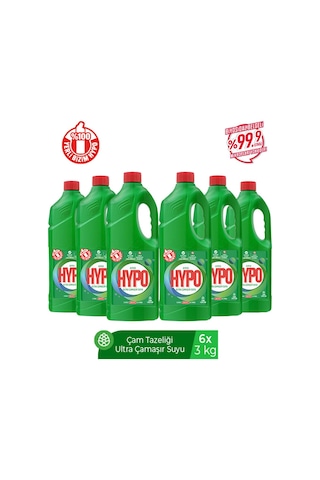 Hyper Hypo Ultra Kıvamlı Çamaşır Suyu Çam 6 x 3 KG