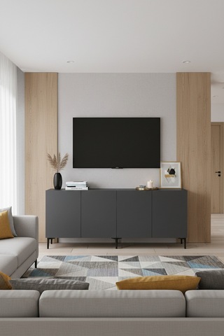 Ka1899a Aplos Konsol ,tv Sehpası Antrasit 180cm