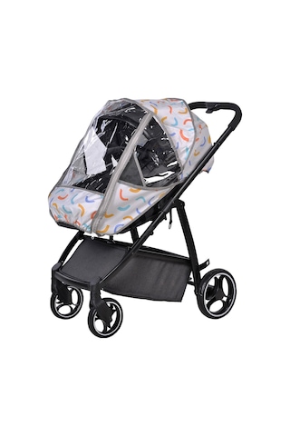 Safemom Oxford Bebek Arabası Yağmurluğu Şeffaf 05983454323n1 Şeffaf