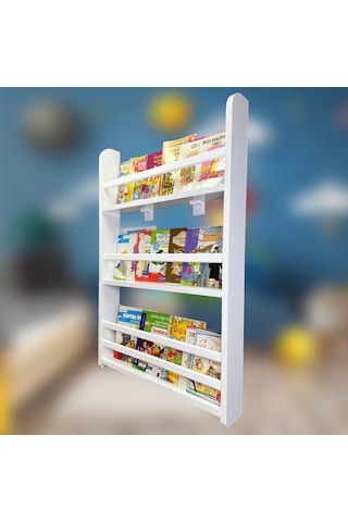 Çocuk Odası Kitaplık Montessori Kitaplık Bebek Odası Kitaplık Beyaz