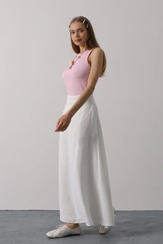 Keten Etek - Beyaz Beyaz