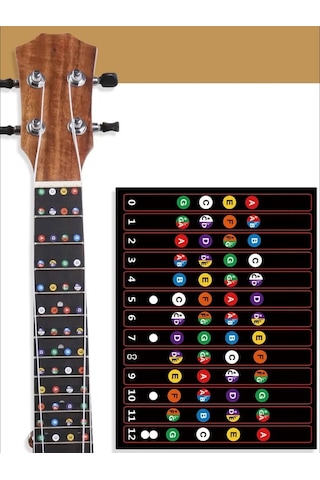 Tevdı Ukulele Boğazı İçin Yeni Başlayanlar İçin Eğitici Etiketler 104535490