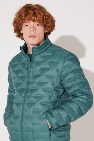 Regular Fit Normal Kesim Dik Yaka Mint Yeşili Şişme Ceket L232287300 Yeşil