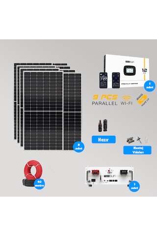 Cks Enerjı 12 Kw Lityum Akülü Hazır Solar Paket Kolay Kurulum