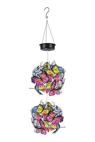 Qingmipy Güneş Enerjili Bahçe Dekoratif Işık: Kelebek Top Asma Işık, Dış Mekan Aydınlatma Ve Şıklık Siyah