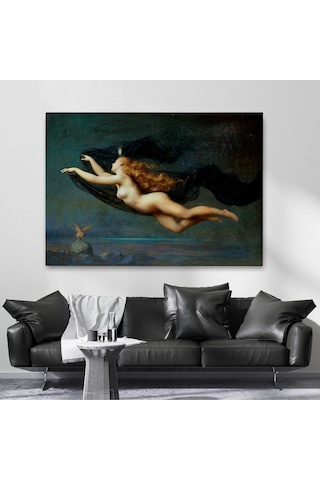 Es10 La Nuit by Auguste Raynaud Kanvas Duvar Sanatı Tablo, Klasik Sanat-5406 (95 x 165)