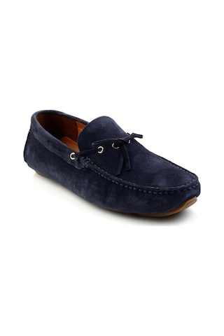 Bambi Lacivert Hakiki Deri Erkek Loafer Ayakkabı E01547070102 Lacivert