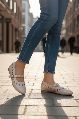 Pierre Cardin Papuçcity Sprs 03399 Kadın Günlük Zımbalı Babet Bej