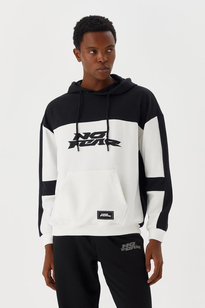 No Fear Erkek Sweatshirt Kapüşonlu Siyah Beyaz M500272 No Fear Erkek Sweatshirt Kapüşonlu Siyah Beyaz M500272
