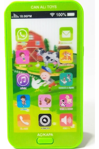 Oyuncak Dokunmatik Cep Telefonu Türkçe Sesli 12 Fonksiyonlu