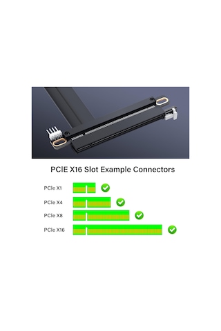 M.2 Ngff Nvme Anahtar M-pcıe 3.0 X16 Genişletici Kablosu M.2 İla Pcı-e 3.0 X16 M2 2230 2242 2260 2280 20cm İçin Dişi Yükseltici Kablosu