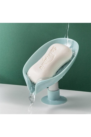 2 Adet Gri Vantuzlu Su Giderli Sabunluk Şık Tasarımlı Su Tutmaz Katı Sabunluk Diğer