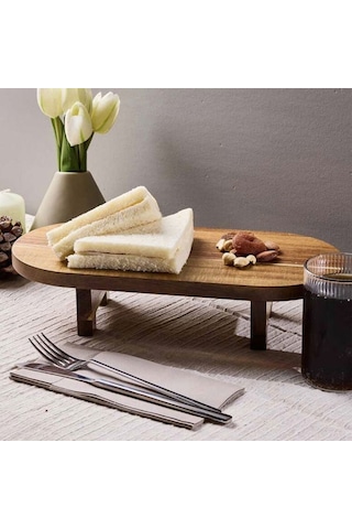 Perotti Morry Akasya Sunumluk - Kahverengi - 39x17 Cm Kahverengi