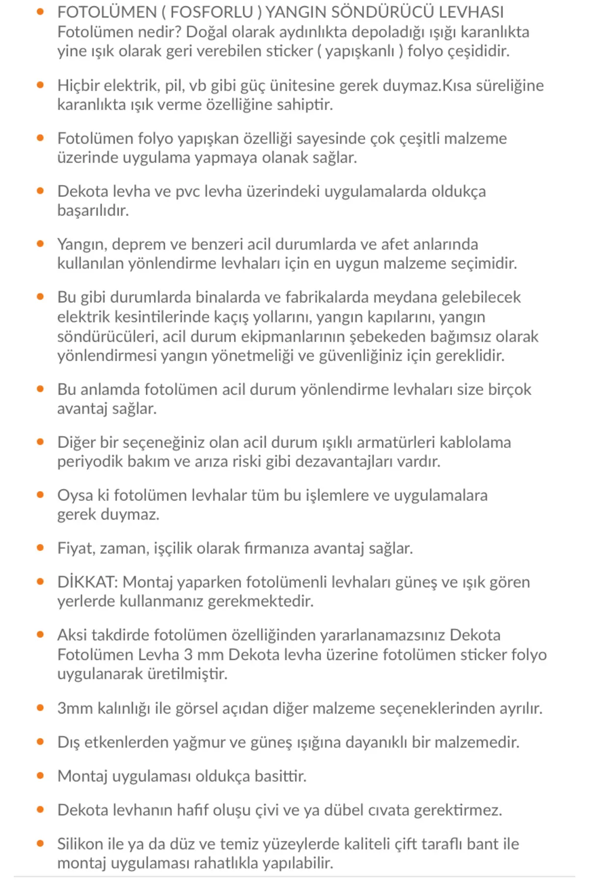 Yangın Söndürme Cihazı Uyarı Levha Türkiye Tek Fosforlu Ürünümüz Onaylıdır