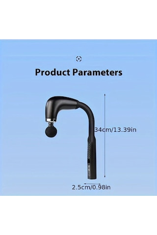 Fochsia Hooke Green Derin Doku Kas Gevşetici Masaj Tabancası Uzun Saplı 9 Masaj Modu 9 Şiddet Ayarı 4 Başlık Düşük Gürültü Usb Şarj Lcd Ekran Gri