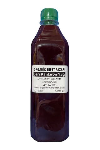 Organik Sepet Pazarı Sarı Kantaron Yağı 500 ML Organik Sepet Pazarı Sarı Kantaron Yağı 500 ML