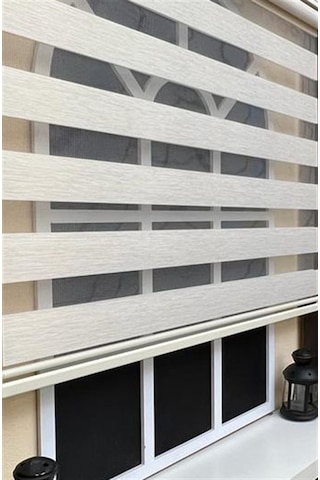 Storburada Zebra Stor Sert Plastik Kasalı Krem Perde Stb 400v12-pd Ekru