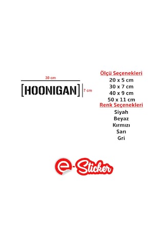 Hoonigan Oto Sticker Araba Sticker