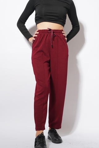 Ckm Moda Derp Modal Şalvar Balon Pantolon Bordo